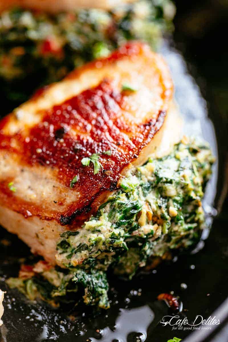 Juicy Stuffed Pork Chops: Creamy Spinach & Sun-Dried Tomato Recipe